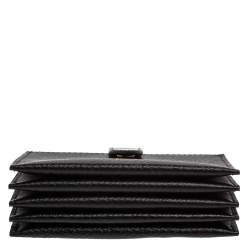 Pre Owned Celine Black Leather Accordeon Card Holder