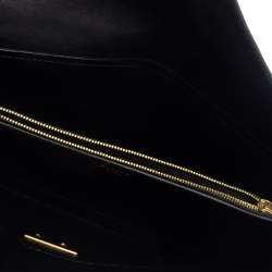 Pre Owned Celine Black Croc Diamond Clutch