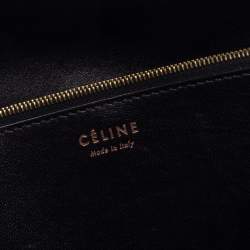 Pre Owned Celine Black Croc Diamond Clutch