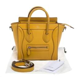 Pre Owned حقيبة يد لاغيدج سيلين نانو جلد مسطردة