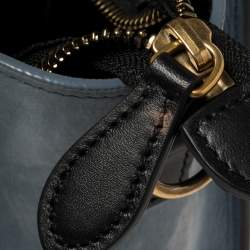 Pre Owned Celine Multicolor Leather and Suede Nano Luggage Tote