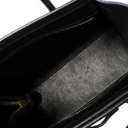 Pre Owned Celine Multicolor Leather and Suede Nano Luggage Tote