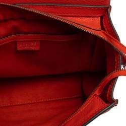 Pre Owned حقيبة يد سيلين نانو لاغيدج جلد برتقالي 