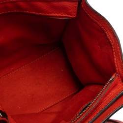 Pre Owned حقيبة يد سيلين نانو لاغيدج جلد برتقالي 