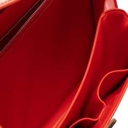 Pre Owned Celine Tangerine Leather Medium Classic Box Shoulder Bag