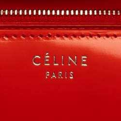 Pre Owned Celine Tangerine Leather Medium Classic Box Shoulder Bag