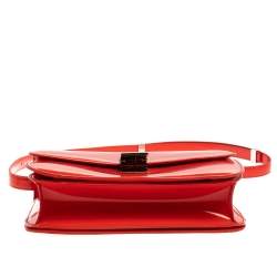 Pre Owned Celine Tangerine Leather Medium Classic Box Shoulder Bag