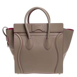 مملوكة مسبقًا حقيبة يد لاغيدج سيلين ميني جلد وردية / بيج