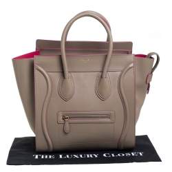 مملوكة مسبقًا حقيبة يد لاغيدج سيلين ميني جلد وردية / بيج