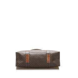 Pre Owned Celine Brown/Dark Brown Macadam Canvas Tote Bag