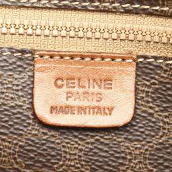 Pre Owned Celine Brown/Dark Brown Macadam Canvas Tote Bag