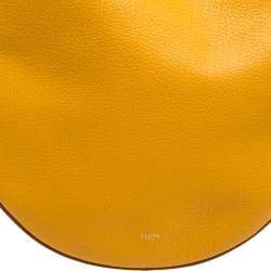 Pre Owned Celine Mustard Leather Medium Hobo