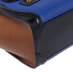 Pre Owned حقيبة يد لاغيدج سيلين نانو جلد ثلاثية اللون