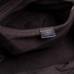 Pre Owned Celine Brown Leather Buckle Satchel