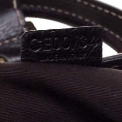 Pre Owned Celine Brown Leather Buckle Satchel