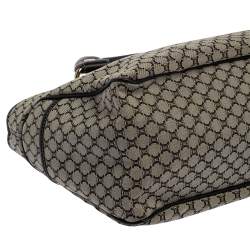 Pre Owned Celine Black/Grey Macadam Canvas And Leather Boogie Tote