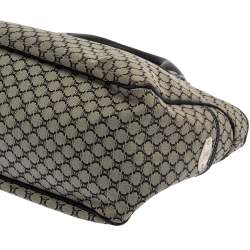 Pre Owned Celine Black/Grey Macadam Canvas And Leather Boogie Tote