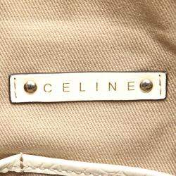 Pre Owned Celine Brown/Beige Canvas Macadam Shoulder Bag