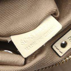 Pre Owned Celine Brown/Beige Canvas Macadam Shoulder Bag