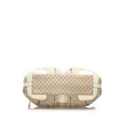 Pre Owned Celine Brown/Beige Canvas Macadam Shoulder Bag