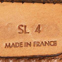 Celine Brown/Beige Coated Canvas Macadam Travel Bag 