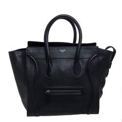 مملوكة مسبقًا حقيبة يد سيلين ميني لاغيدج جلد أسود