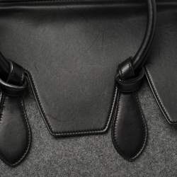 Pre Owned Celine Grey Felt and Leather Medium Tie Tote
