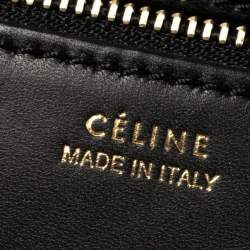 Pre Owned Celine Grey Felt and Leather Medium Tie Tote