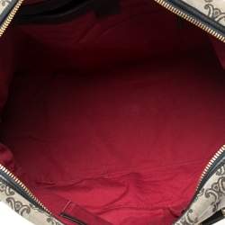 Pre Owned Celine Grey/Black Macadam Canvas and Leather Satchel