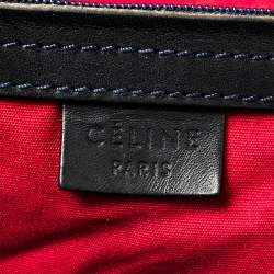 Pre Owned Celine Grey/Black Macadam Canvas and Leather Satchel