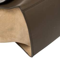 مملوكة مسبقًا Celine Tri Color Leather and Suede Medium Trapeze Top Handle Bag