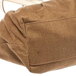 Pre Owned Celine Brown/Beige Canvas and Leather Boogie Tote
