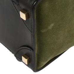 مملوكة مسبقًا Celine Tri Color Python, Leather and Suede Micro Luggage Tote