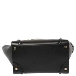 Pre Owned Celine Black Leather Mini Luggage Tote