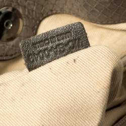 Pre Owned Celine Two Tone Grey Python Two Way Tote