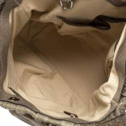 Pre Owned Celine Two Tone Grey Python Two Way Tote