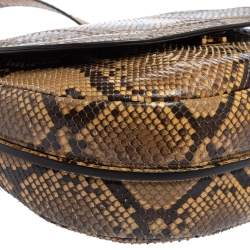 Pre Owned Céline Beige/Black Python Trotteur Shoulder Bag