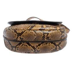 Pre Owned Céline Beige/Black Python Trotteur Shoulder Bag