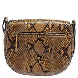 Pre Owned Céline Beige/Black Python Trotteur Shoulder Bag