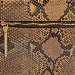 Pre Owned Céline Beige/Black Python Trotteur Shoulder Bag