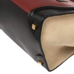Pre Owned Celine Multicolor Leather and Suede Mini Luggage Tote