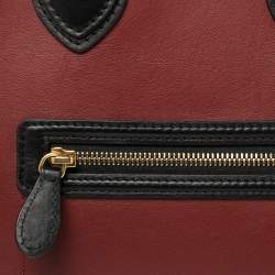 Pre Owned Celine Multicolor Leather and Suede Mini Luggage Tote