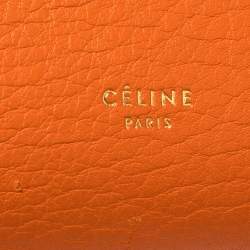 مملوكة مسبقًا حقيبة يد سيلين صغيرة رباط جلد برتقالي محروق