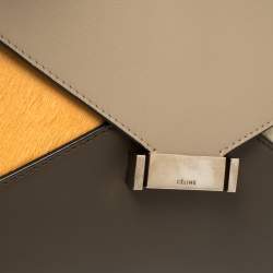 Pre Owned Celine Multicolor Calfhair and Leather Diamond Clutch