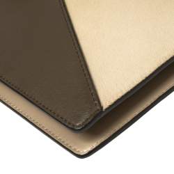 Pre Owned Celine Multicolor Calfhair and Leather Diamond Clutch