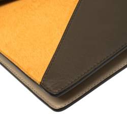 Pre Owned Celine Multicolor Calfhair and Leather Diamond Clutch