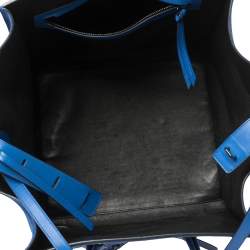 Pre Owned Celine Blue Suede Medium Phantom Luggage Tote