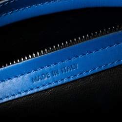 Pre Owned Celine Blue Suede Medium Phantom Luggage Tote