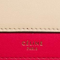 Pre Owned Celine Tri Color Leather Envelope Clutch