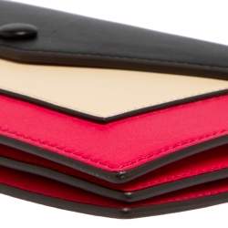 Pre Owned Celine Tri Color Leather Envelope Clutch